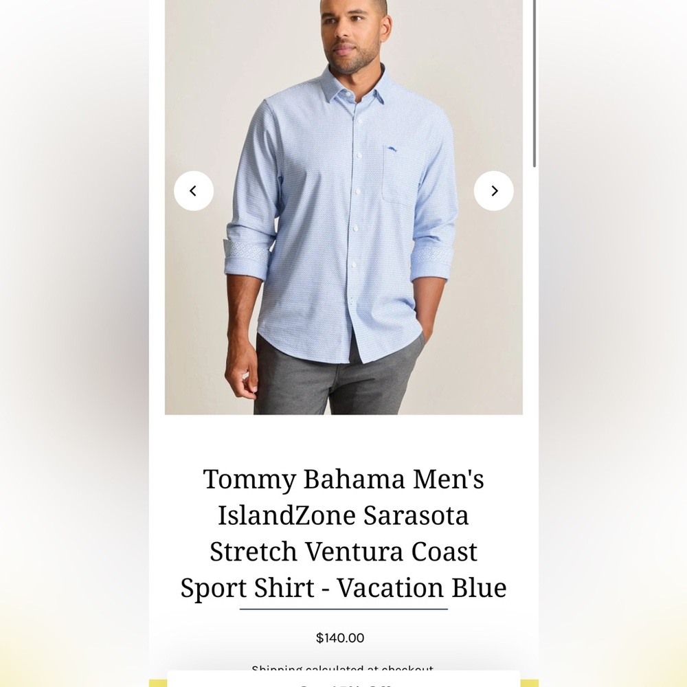 Tommy Bahamas Bottom Up shirt